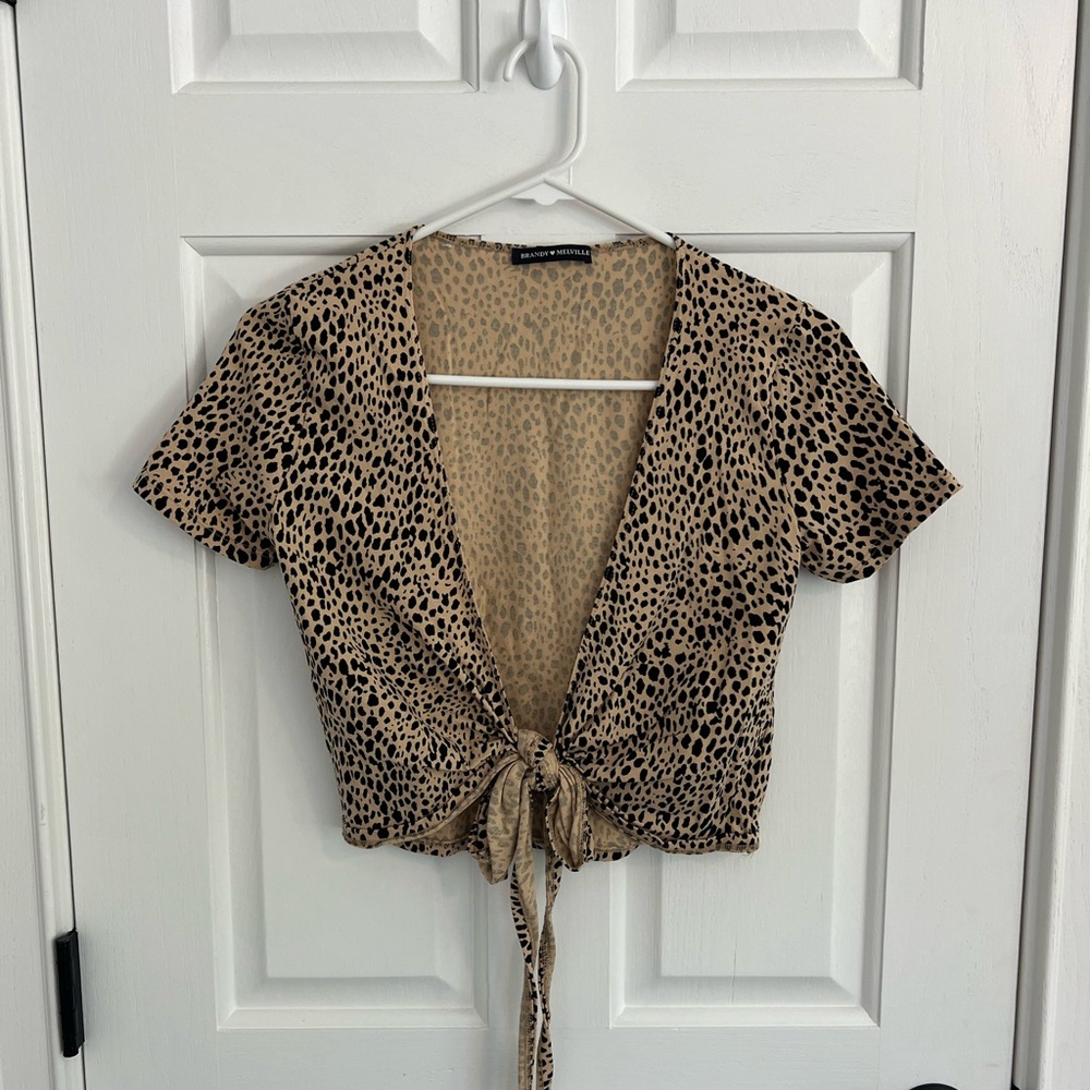BRANDY MELVILLE: cheetah crop top